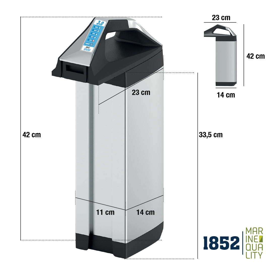 1852 Ekstra batteri til el. båtmotor 3,0 30Ah