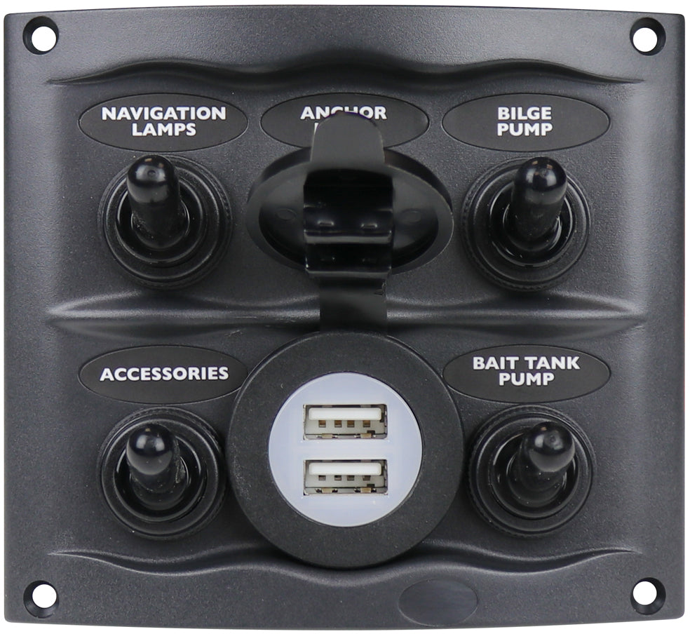 BEP Bryterpanel 5 brytere + USB 24V – bilde 3