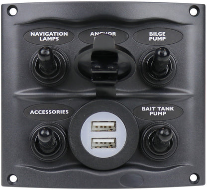 BEP Bryterpanel 5 brytere + USB 24V – bilde 3