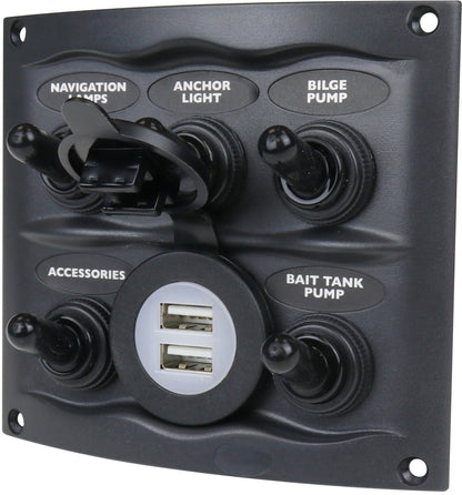 BEP Bryterpanel 5 brytere + USB 24V – bilde 4