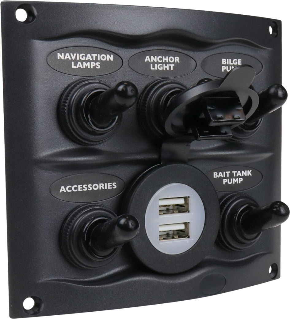 BEP Bryterpanel 5 brytere + USB 24V