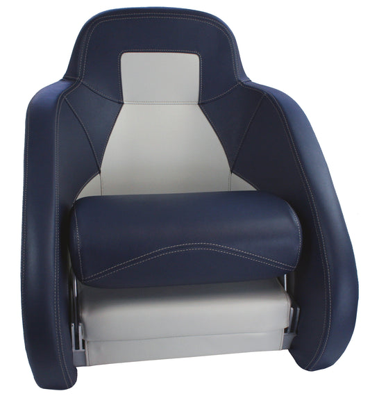 Båtstol H54 flip-up, mørkeblå/lysegrå