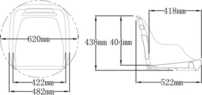 Båtstol AD49 uten pute