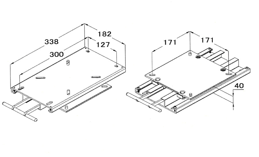 Glideskinne Quick mount lavprofil