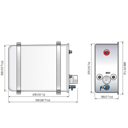 Quick Nautic Boiler BX16 firkantet varmtvannsbereder – bilde 2