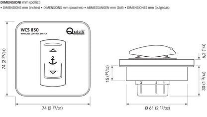 Quick WCS830 betjeningspanel for ankervinsj – bilde 3