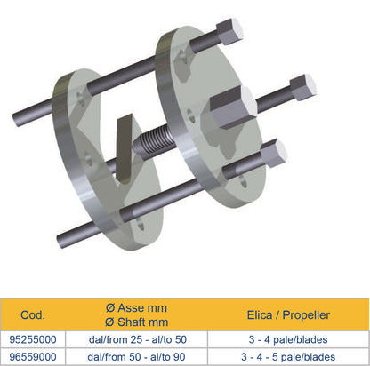 Propelluttrekker for akseldiameter Ø25 til Ø50