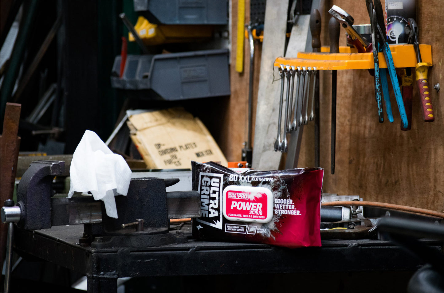 Ultragrime Power Scrub håndrensservietter