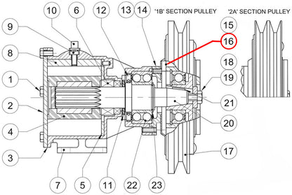 Bronsepumpe clutch 1 1/2" BSP 50200 – bilde 2