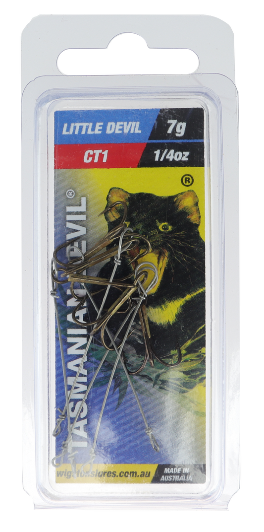 Tasmanian Devil - Treblekrok centre - 7g  - 5 stk
