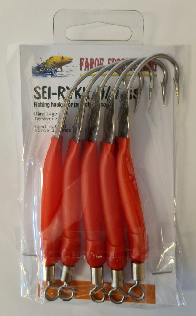 Faroe Sportfish Gummimakk m/plate - 5pk - Rød - Seirykk