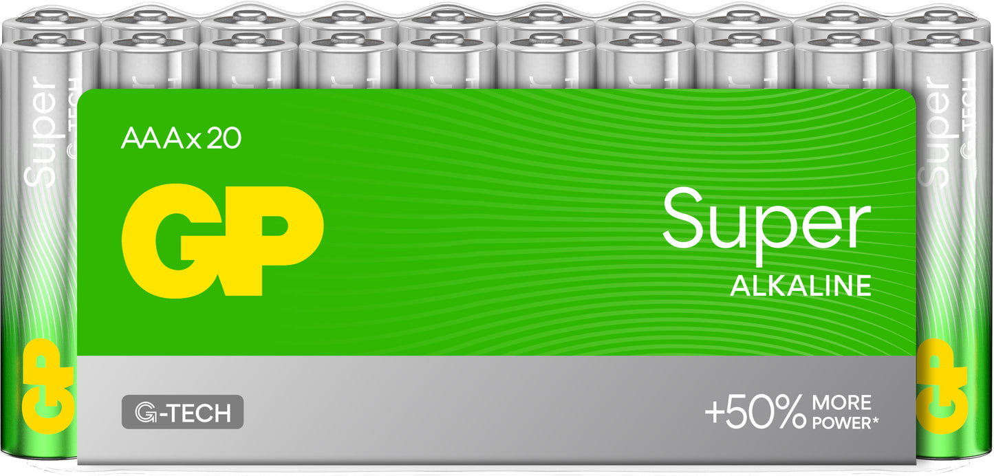 GP Super Alkaline batteri AAA 20-pk 5V