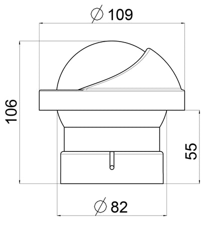 Riviera Artica BA1 Slim kompass for innfelling sort – bilde 3