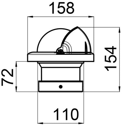 Riviera Urania BU10 kompass for innfelling sort – bilde 3