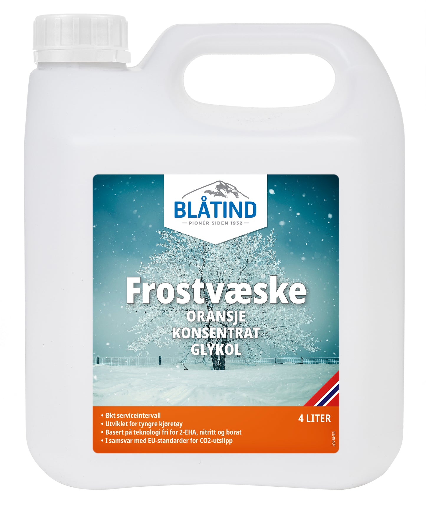 Blaatind Blåtind Frostvæske kons FA452 Oransje 4 l