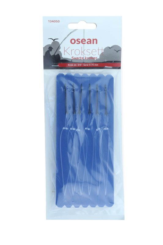 Osean Sorte kroker - Kroksett - 5 stk - 5/0