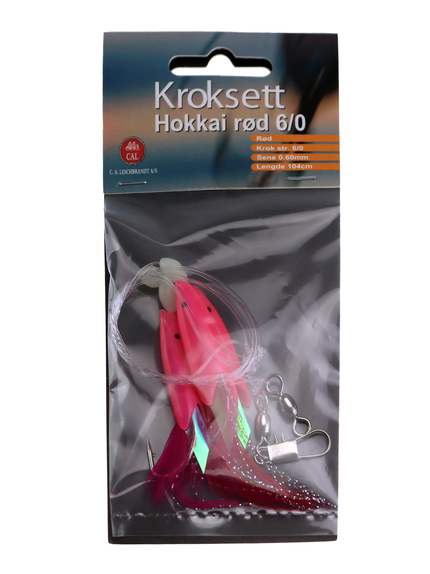 Osean Hokkai rød - Kroksett - 3 stk - 6/0