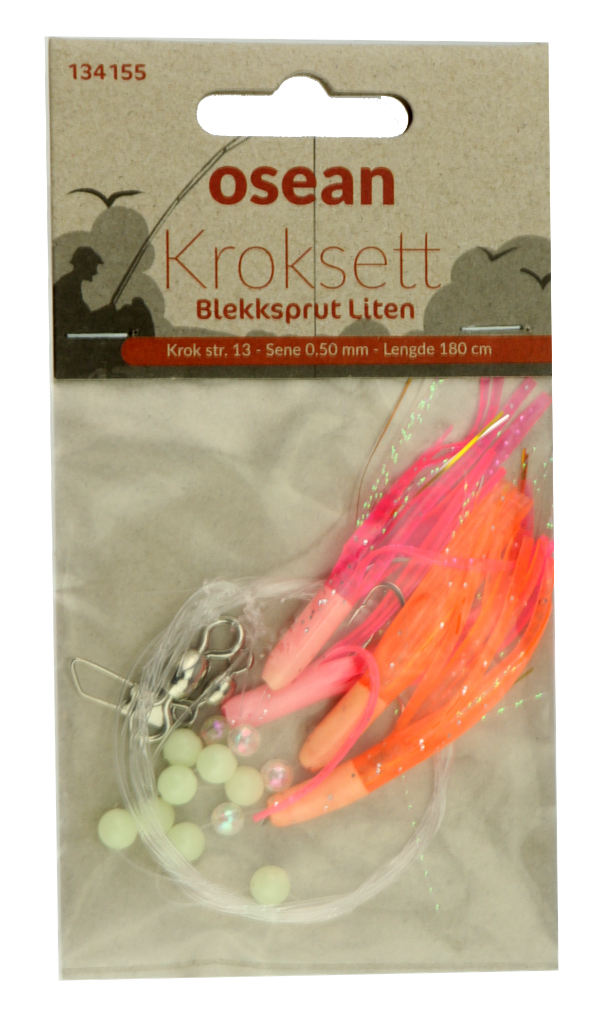 Osean  Blekksprut Liten - Kroksett - 4 stk - 13
