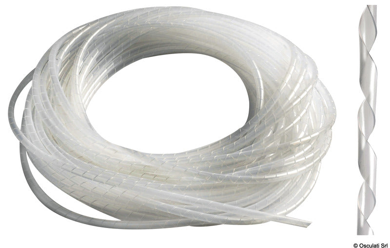 Kabelspiral av hvit polyetylen