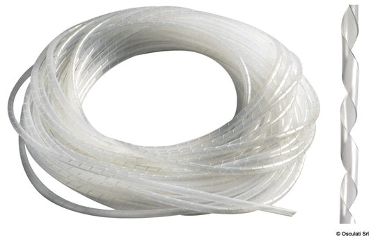 Kabelspiral av hvit polyetylen