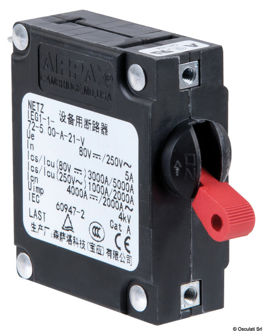 AIRPAX/SENSATA vippehåndtak hydraulisk magnetisk automatsikring med nullstillbar automatsikring