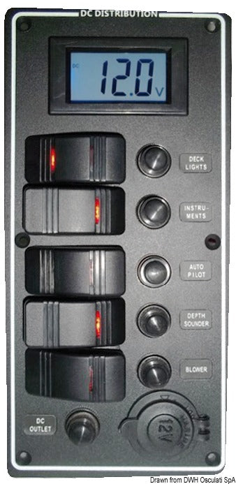Elektrisk panel PCAL-serie med 9/32V digitalt voltmeter