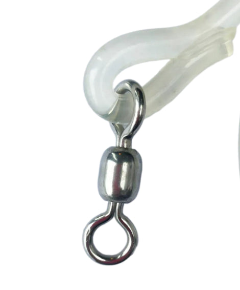 Juksastrikk 6mm - 1m - m/2 stk rustfri svivler