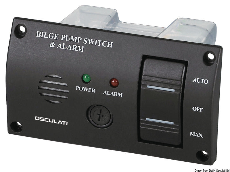 Panelbryter med hørbar alarm for lensepumper