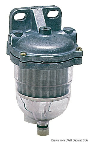 Rensefilter for diesel med gjennomsiktig beholder