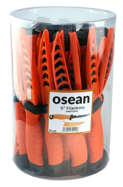 Osean Filetkniv 5" - 30stk - Knivbøtte - med slire