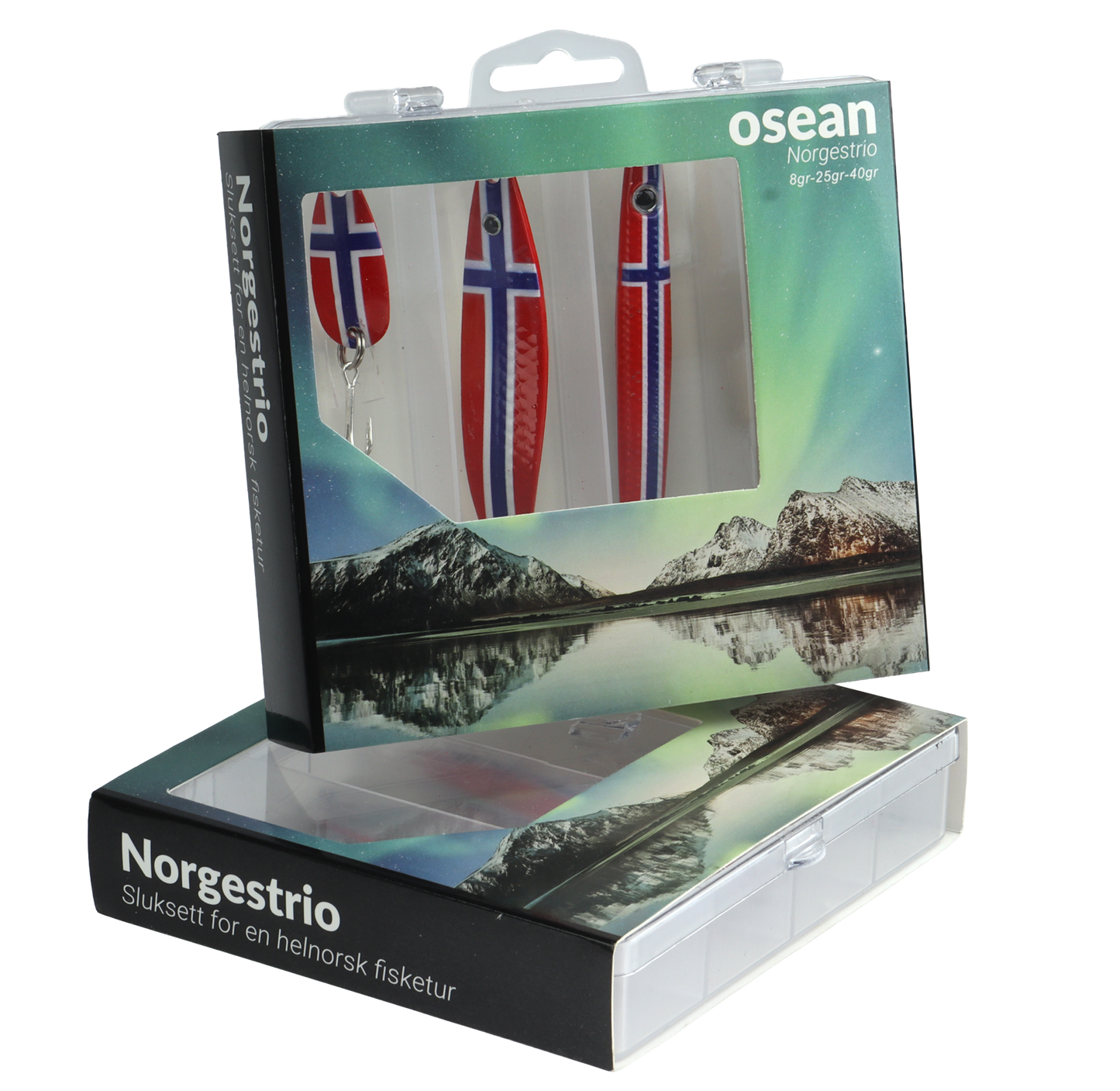 Osean sluksett Norges trio - Souvenirsett - 8g/25g/40g - m/slukboks