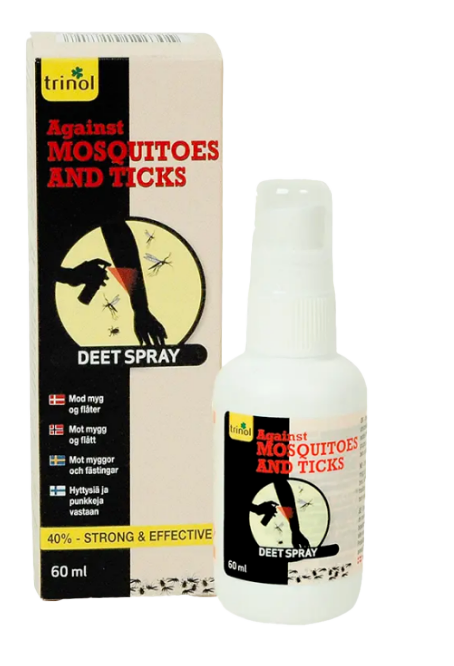 Trinol DEET Spray mot Mygg & Flått - Myggspray -  60ml - 40% DEET