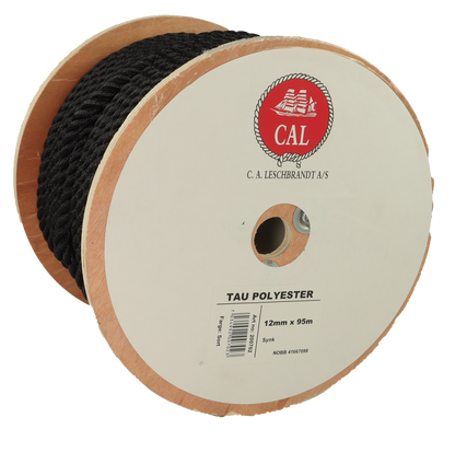 Tau Polyester - Sort - Spole