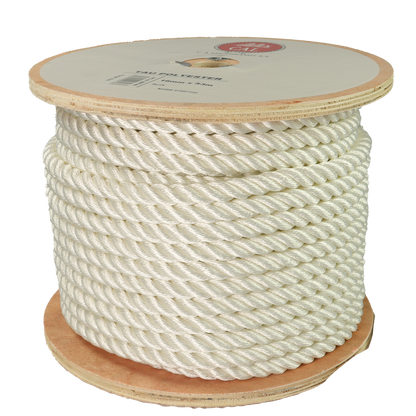 Tau Polyester - Hvit - Kveil / Spole
