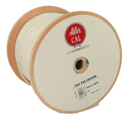 Tau Polyester - Hvit - Kveil / Spole