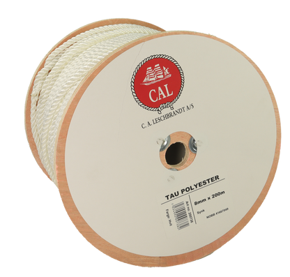 Tau Polyester - Hvit - Kveil / Spole
