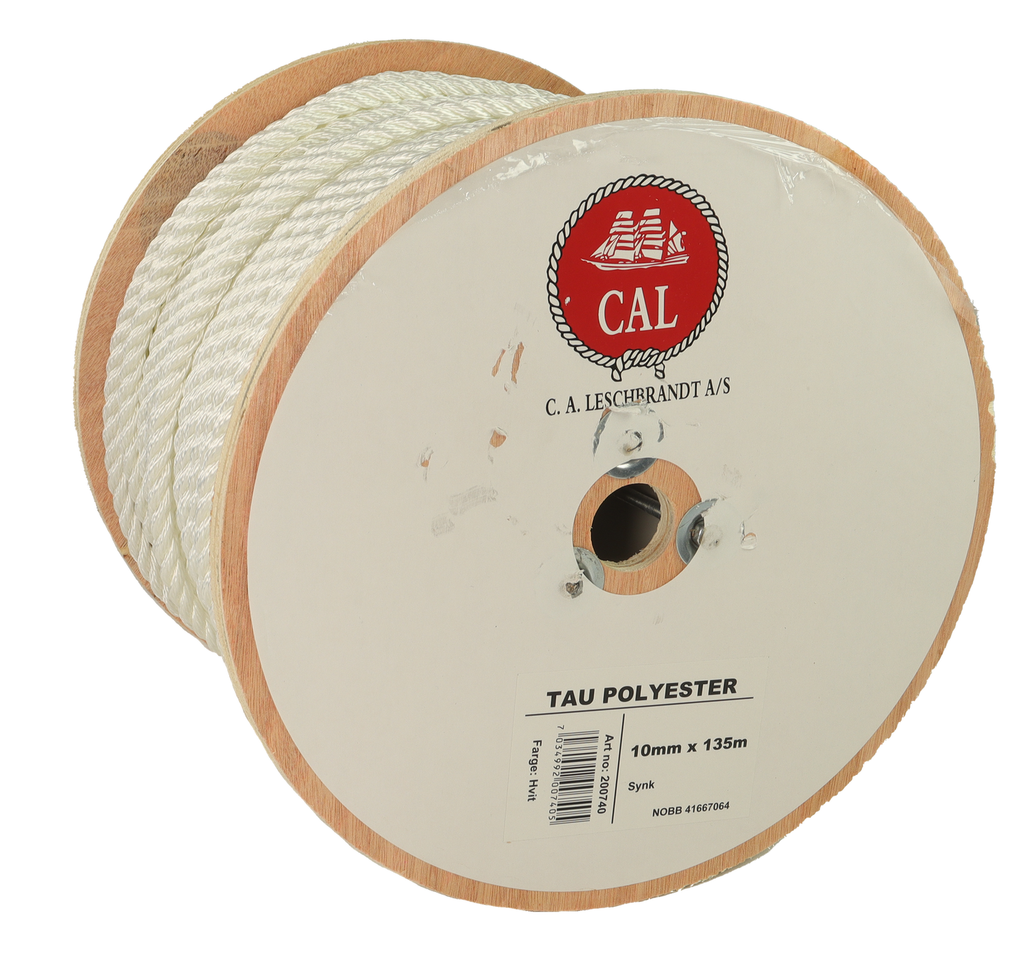 Tau Polyester - Hvit - Kveil / Spole