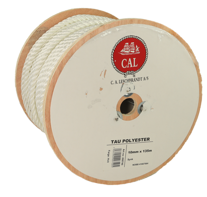 Tau Polyester - Hvit - Kveil / Spole
