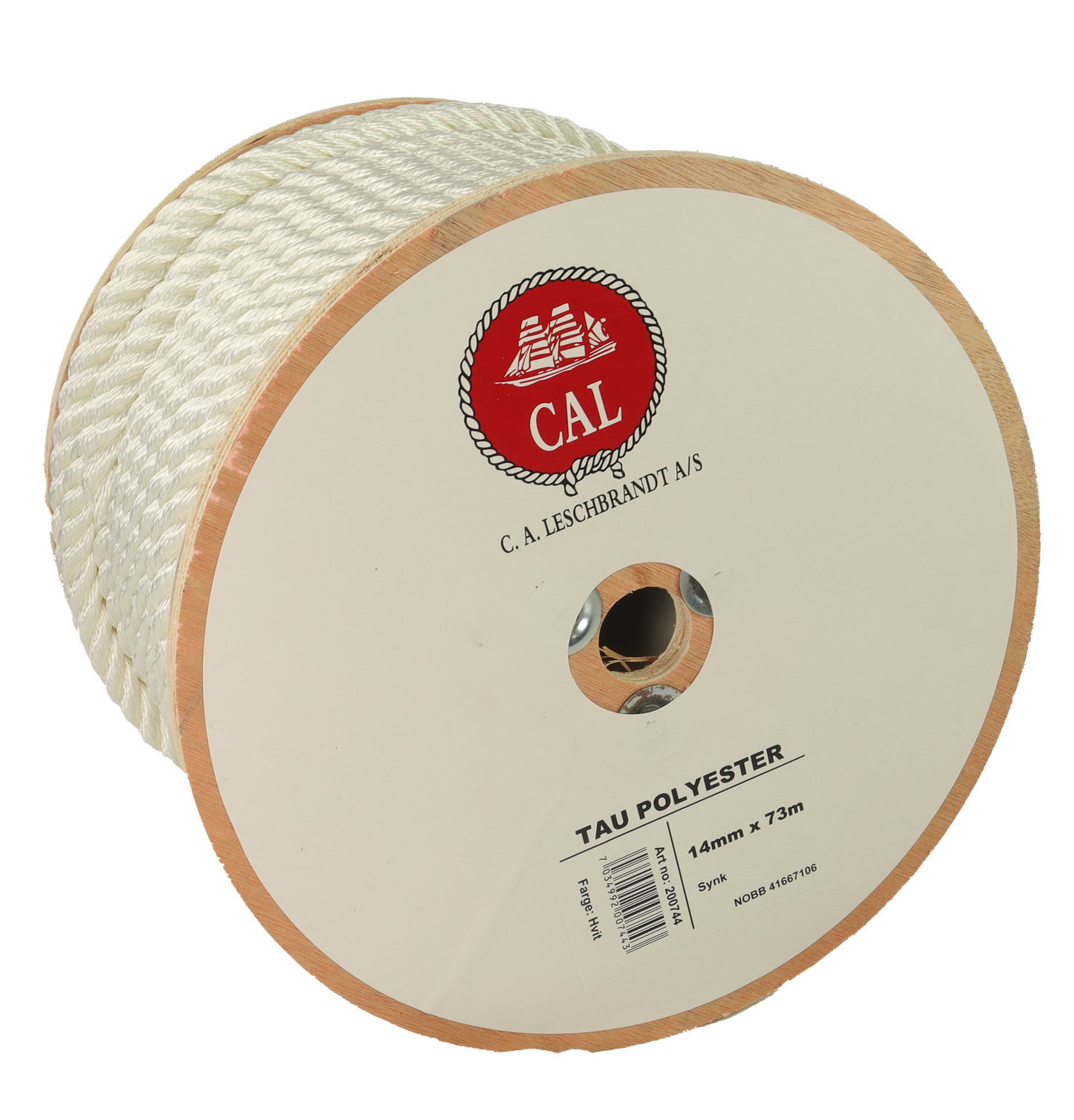 Tau Polyester - Hvit - Kveil / Spole