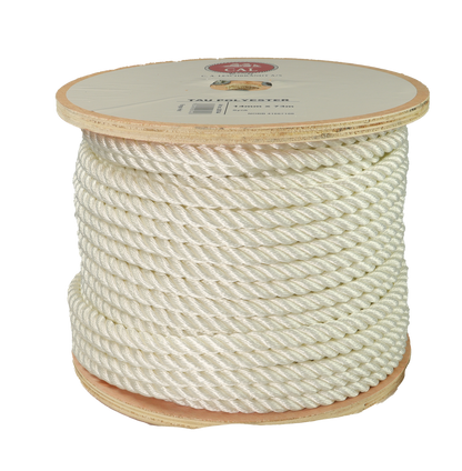 Tau Polyester - Hvit - Kveil / Spole