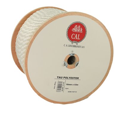 Tau Polyester - Hvit - Kveil / Spole