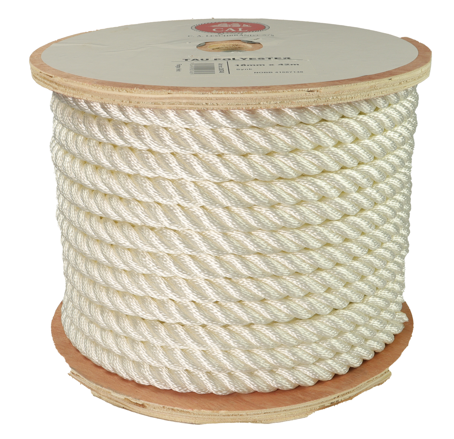 Tau Polyester - Hvit - Kveil / Spole