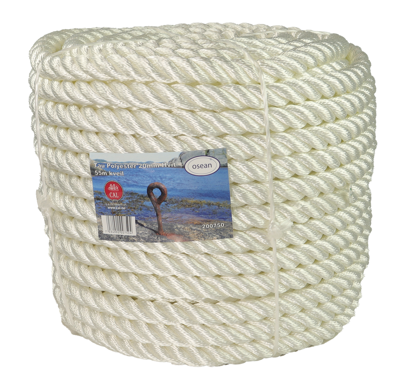 Tau Polyester - Hvit - Kveil / Spole