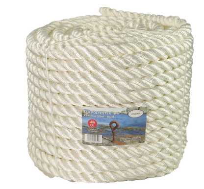 Tau Polyester - Hvit - Kveil / Spole