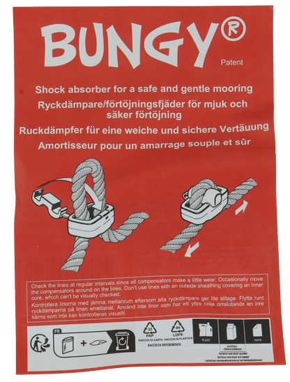 BUNGY Rykkdemper 2pk - Fortøyningsfjær - opp til 20mm tau