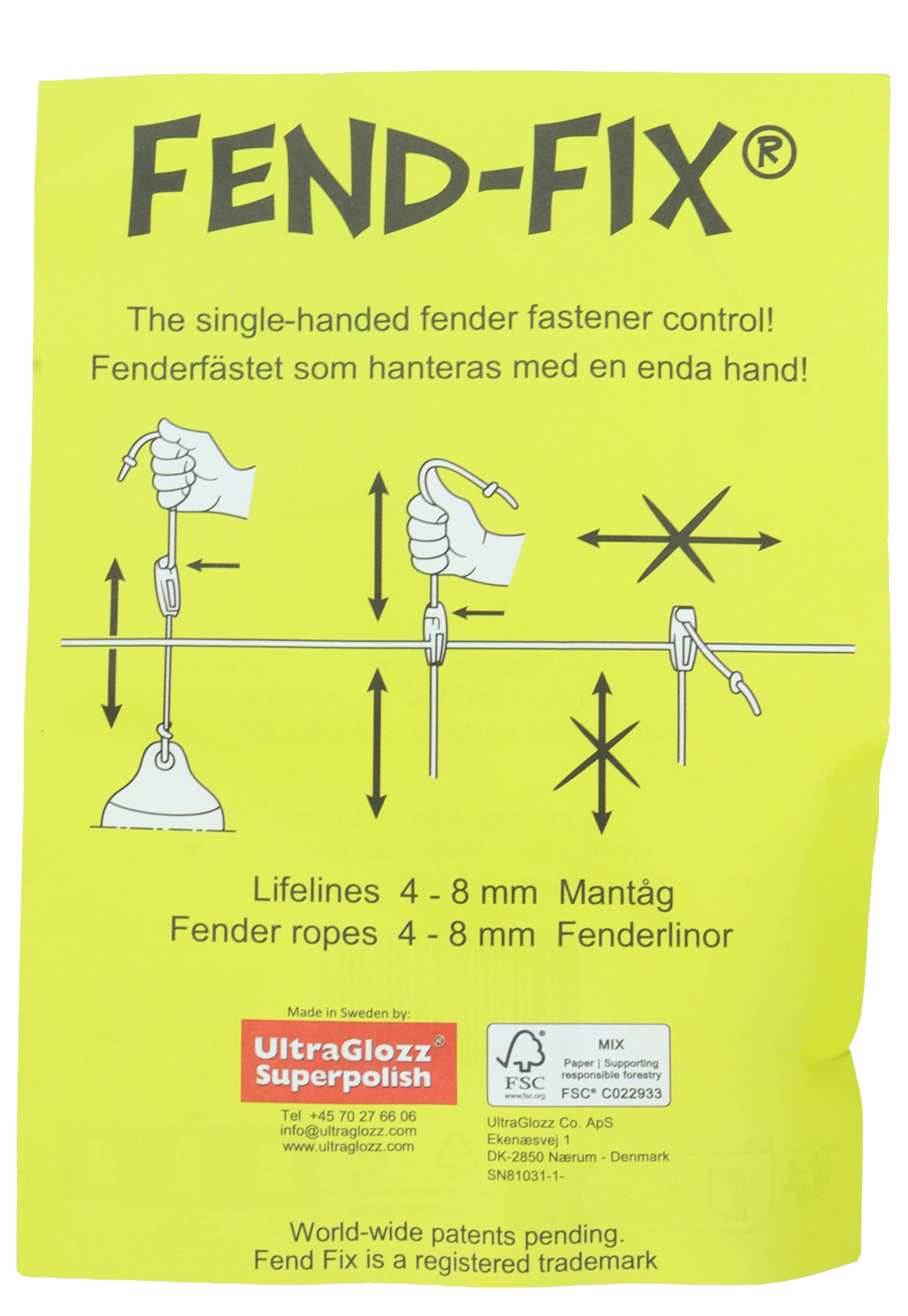 FEND-FIX fenderfeste 2pk - 4-8mm fenderline - for wirerekke