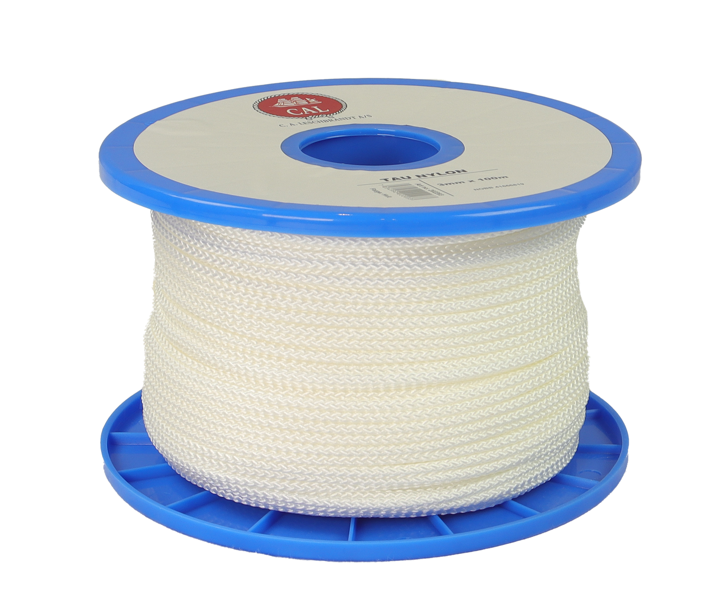Tau Flettet Nylon - Hvit - Spole - 100m