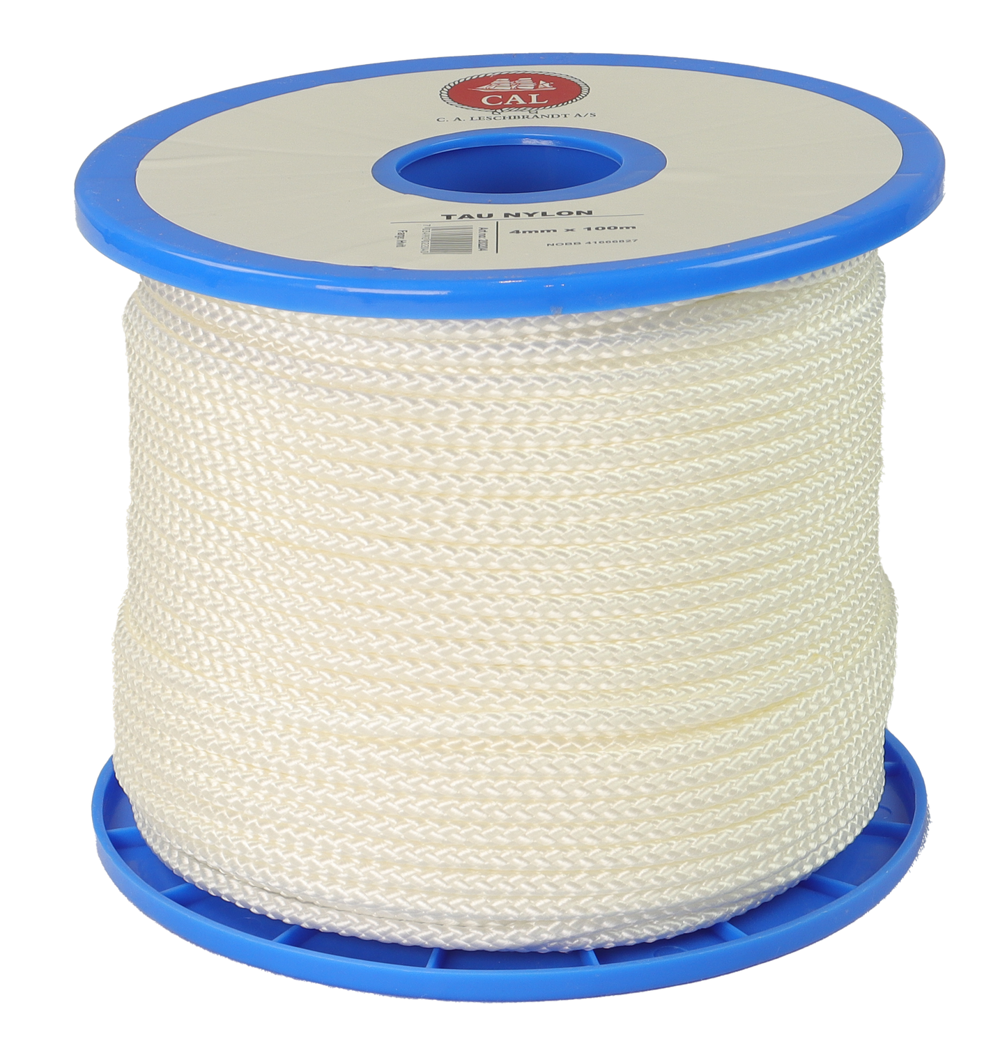 Tau Flettet Nylon - Hvit - Spole - 100m