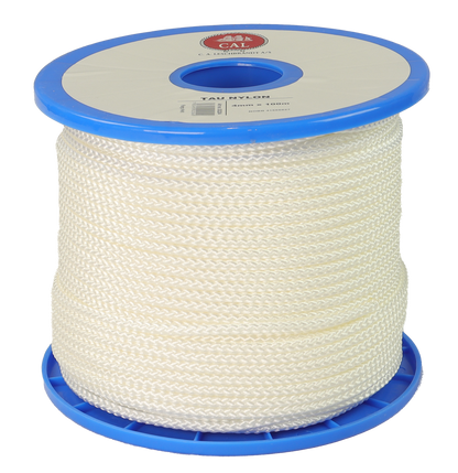 Tau Flettet Nylon - Hvit - Spole - 100m