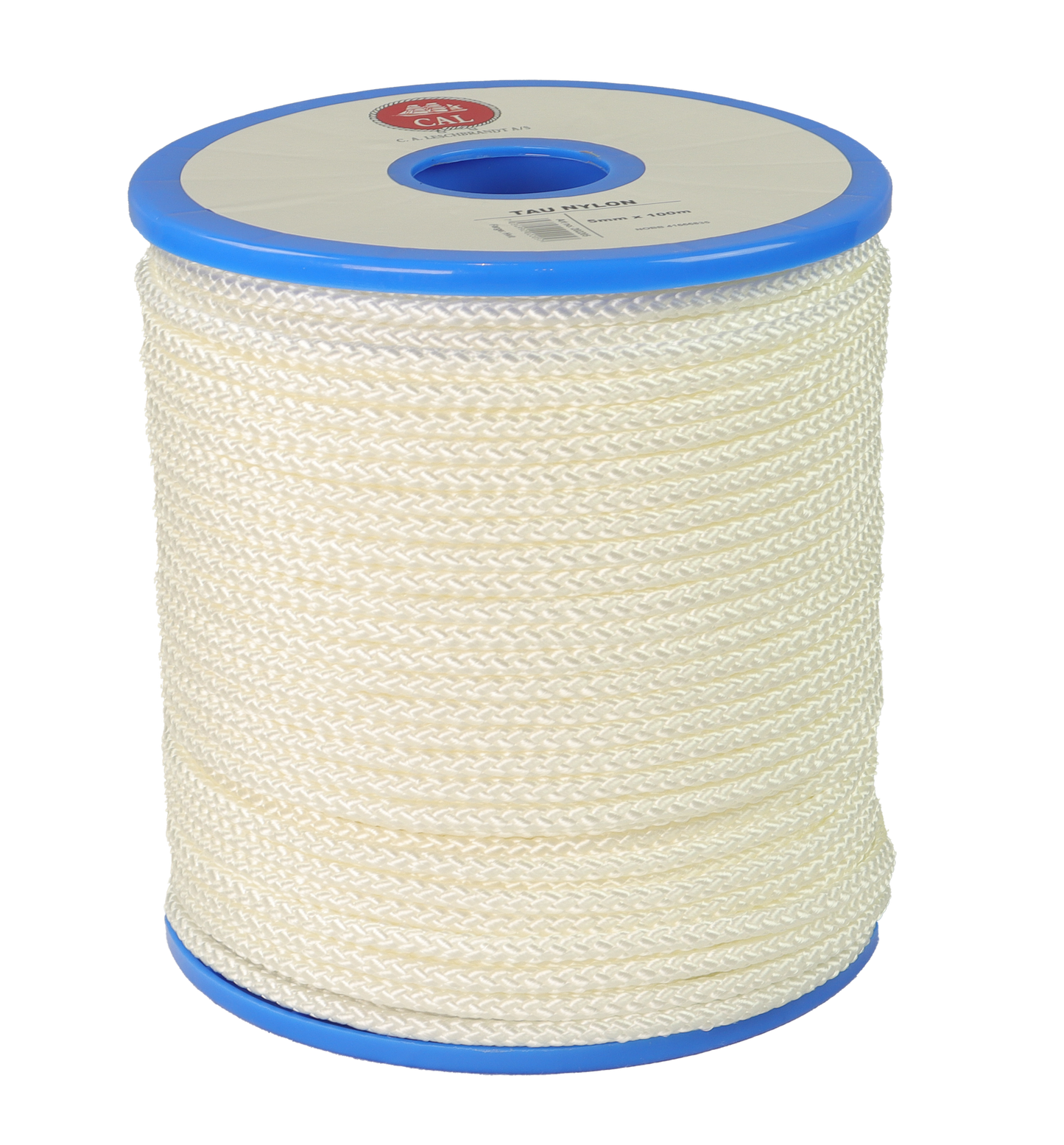 Tau Flettet Nylon - Hvit - Spole - 100m